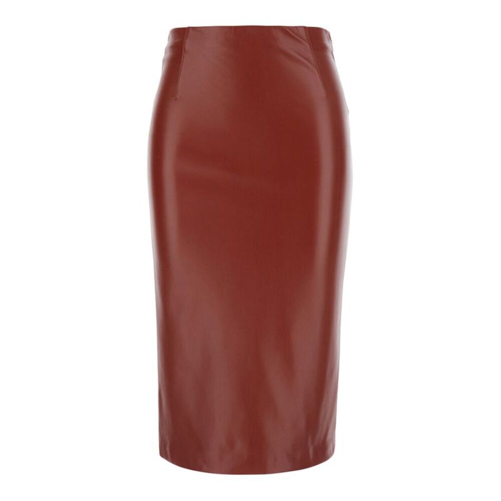 Jucca Women Red Midi Skirt In Eco Leather Woman